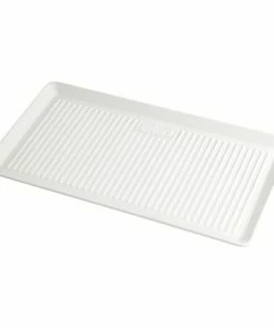 BAUHAUS Weber Serviertablett Porzellan L X B: 40,3 X 22,1 Cm, Porzellan, Weiß