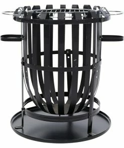 BAUHAUS RedFire Grill-Feuerkorb Dallas Schwarz, Durchmesser: 40 Cm