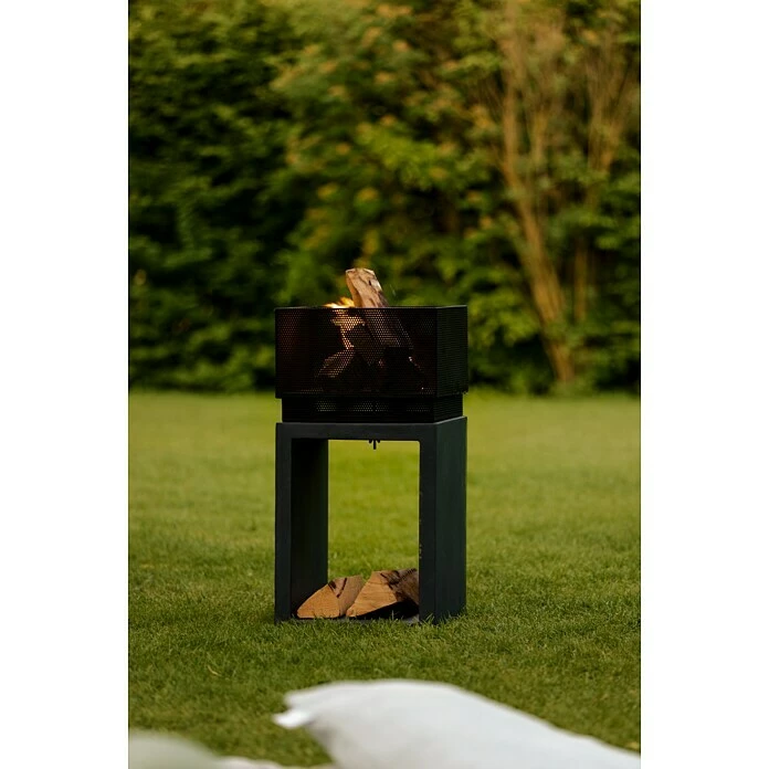 BAUHAUS Elite Feuerkorb Grau/Schwarz, L X B X H: 44 X 44 X 85,5 Cm 4 BAUHAUS Elite Feuerkorb Grau/Schwarz, L X B X H: 44 X 44 X 85,5 Cm – Bild 2