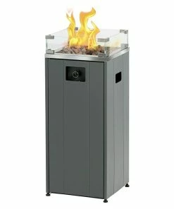 BAUHAUS Feuersäule L X B X H: 37,1 X 37,1 X 94,8 Cm, Anthrazit