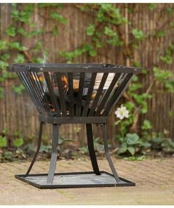 BAUHAUS Feuerkorb Denver L X B X H: 39 X 39 X 45 Cm, Schwarz, Stahl