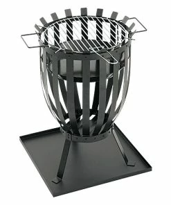 BAUHAUS Grillstar Grill-Feuerkorb Reno Schwarz, Durchmesser: 35 Cm