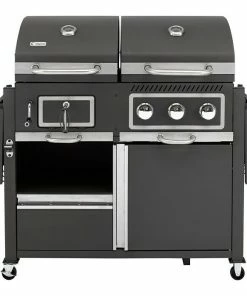 BAUHAUS Tepro Hybrid-Grill Toronto Kombi Befeuerungsart: Gas & Holzkohle, Anzahl Brenner: 3, Hauptgrillfläche: 41,3 X 41,3 Cm & 38,5 X 41,3cm, 8,7 KW