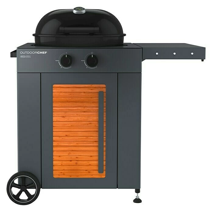 BAUHAUS Outdoorchef Gasgrill Arosa 570 G Bamboo Braun/Schwarz, Anzahl Brenner: 2, Hauptgrillfläche: Ø 54 Cm, 9,5 KW 5 BAUHAUS Outdoorchef Gasgrill Arosa 570 G Bamboo Braun/Schwarz, Anzahl Brenner: 2, Hauptgrillfläche: Ø 54 Cm, 9,5 KW – Bild 3