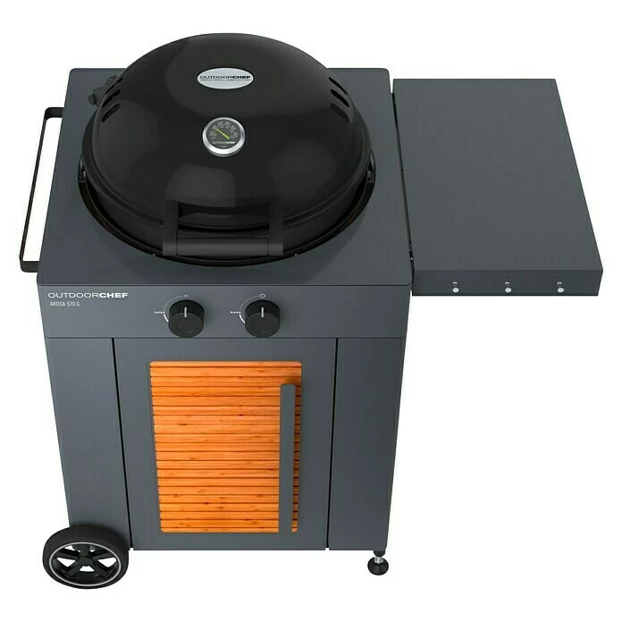 BAUHAUS Outdoorchef Gasgrill Arosa 570 G Bamboo Braun/Schwarz, Anzahl Brenner: 2, Hauptgrillfläche: Ø 54 Cm, 9,5 KW 8 BAUHAUS Outdoorchef Gasgrill Arosa 570 G Bamboo Braun/Schwarz, Anzahl Brenner: 2, Hauptgrillfläche: Ø 54 Cm, 9,5 KW – Bild 6