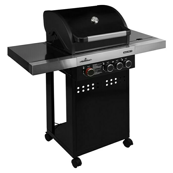 BAUHAUS Grillstar Gasgrill Atlanta II 350-1 Anzahl Brenner: 3, Hauptgrillfläche: 50 X 41,5 Cm, 12 KW 4 BAUHAUS Grillstar Gasgrill Atlanta II 350-1 Anzahl Brenner: 3, Hauptgrillfläche: 50 X 41,5 Cm, 12 KW – Bild 2