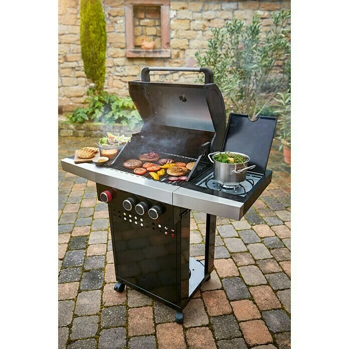 BAUHAUS Grillstar Gasgrill Atlanta II 350-1 Anzahl Brenner: 3, Hauptgrillfläche: 50 X 41,5 Cm, 12 KW 7 BAUHAUS Grillstar Gasgrill Atlanta II 350-1 Anzahl Brenner: 3, Hauptgrillfläche: 50 X 41,5 Cm, 12 KW – Bild 5