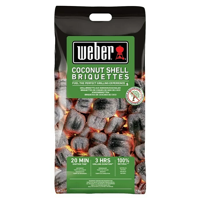 BAUHAUS Weber Grillbriketts Kokosnuss 4 Kg 3 BAUHAUS Weber Grillbriketts Kokosnuss 4 Kg