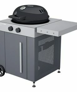 BAUHAUS Outdoorchef Gasgrill Arosa 570 G Grey Steel Grau, Anzahl Brenner: 2, Hauptgrillfläche: Ø 54 Cm, 9,5 KW