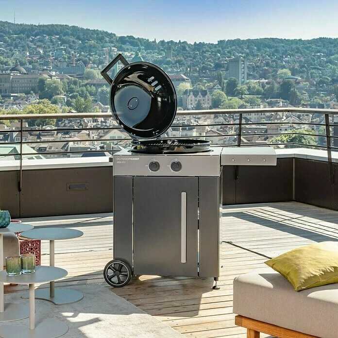 BAUHAUS Outdoorchef Gasgrill Arosa 570 G Grey Steel Grau, Anzahl Brenner: 2, Hauptgrillfläche: Ø 54 Cm, 9,5 KW 8 BAUHAUS Outdoorchef Gasgrill Arosa 570 G Grey Steel Grau, Anzahl Brenner: 2, Hauptgrillfläche: Ø 54 Cm, 9,5 KW – Bild 6