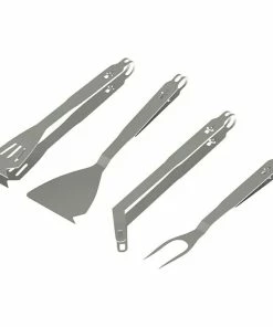 BAUHAUS Remundi Grillbesteck 4er Set Edelstahl