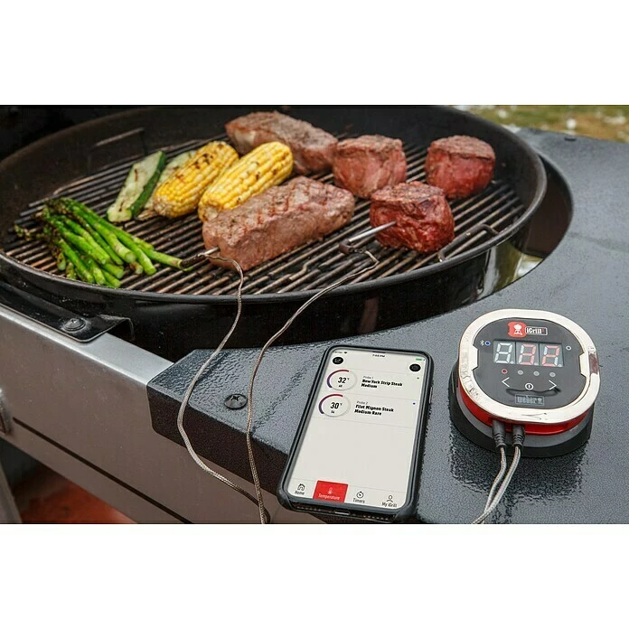 BAUHAUS Weber Grill-Thermometer IGrill 2 Bluetooth, 2 Messfühler 6 BAUHAUS Weber Grill-Thermometer IGrill 2 Bluetooth, 2 Messfühler – Bild 4