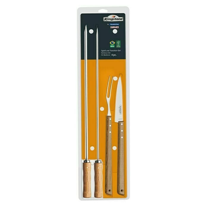 BAUHAUS Tramontina Churrasco Tranchier-Set 4 -tlg., Natur 3 BAUHAUS Tramontina Churrasco Tranchier-Set 4 -tlg., Natur