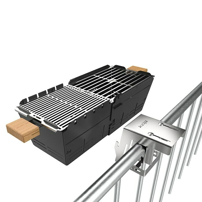 BAUHAUS Knister Balkonhalterung Edelstahl, Passend Für: Alle Knister Grills 4 BAUHAUS Knister Balkonhalterung Edelstahl, Passend Für: Alle Knister Grills – Bild 2