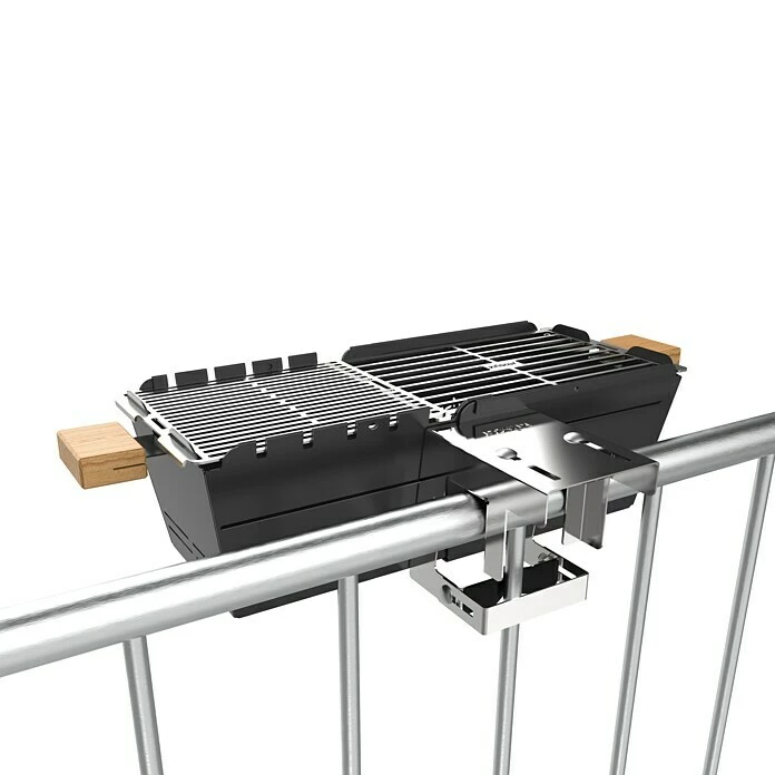 BAUHAUS Knister Balkonhalterung Edelstahl, Passend Für: Alle Knister Grills 5 BAUHAUS Knister Balkonhalterung Edelstahl, Passend Für: Alle Knister Grills – Bild 3
