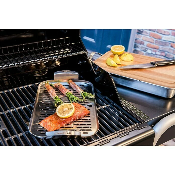 BAUHAUS Char-Broil Grillpfanne Grill+ Edelstahl, L X B X H: 42 X 22 X 4 Cm 5 BAUHAUS Char-Broil Grillpfanne Grill+ Edelstahl, L X B X H: 42 X 22 X 4 Cm – Bild 3