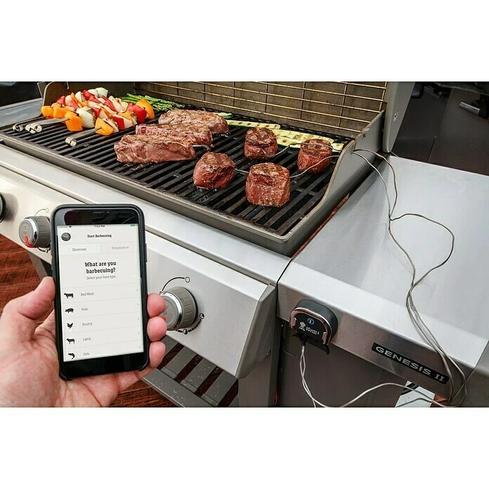 BAUHAUS Weber Grill-Thermometer IGrill 3 Messbereich: -30 - 300, Bluetooth, 2 Messfühler 4 BAUHAUS Weber Grill-Thermometer IGrill 3 Messbereich: -30 - 300, Bluetooth, 2 Messfühler – Bild 2
