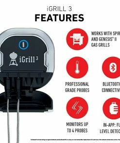 BAUHAUS Weber Grill-Thermometer IGrill 3 Messbereich: -30 - 300, Bluetooth, 2 Messfühler 10 BAUHAUS Weber Grill-Thermometer IGrill 3 Messbereich: -30 - 300, Bluetooth, 2 Messfühler -Outdoorchef -shop 12 981